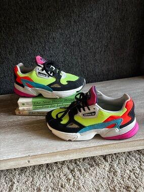 adidas Women’s Falcon Sneaker’s In Multicolor Bold Neon Color-way